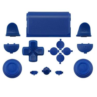 Imagem de WPS Touch Pad Thumbsticks Dpad Home conjunto completo de peças de substituição para PS4 PlayStation 4 Dualshock 4 Controller Shell (para controladores GEN 1), Azul marinho