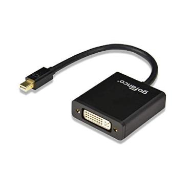 Imagem de gofanco Adaptador Mini DisplayPort para DVI – Preto Thunderbolt compatível macho para fêmea – para MacBook, Mac Mini, Microsoft Surface Pro, Google Chromebook Pixel e laptops com mini DisplayPort