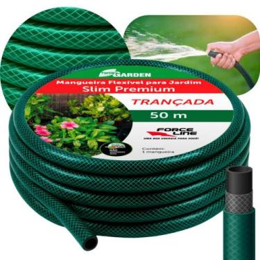 Imagem de Mangueira de Jardim Trançada 3/4" 2,5mm 120 PSI Verde 50 Metros - Forc