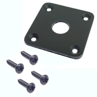 Imagem de Jack plate quadrado de Plastico Preto PLJC BLK + parafusos - SPIRIT
