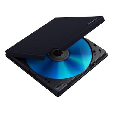 Imagem de Pioneer Unidade externa Blu-ray BDR-XD08EMB-S (nova!) Corpo preto fosco USB 3.2 Gen1 (USB Tipo-C)/2.0 Slim Portátil BD/DVD/CD Writer Revestimento de borracha de alta qualidade
