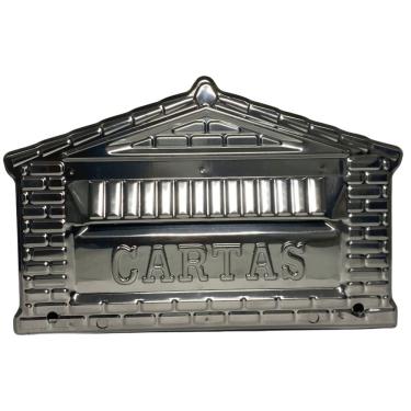 Imagem de Caixa De Correios Tijolinho Toda Em Inox Pequena 12x25x12cm Cromado