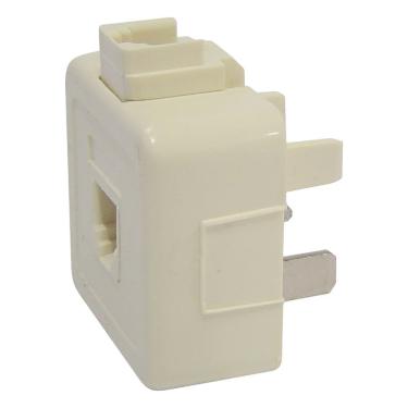 Imagem de Plug Adaptador Fone-fax Duploc-jack Amer.+padrao Jp-13marfim