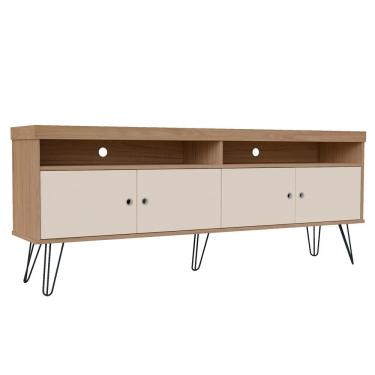Imagem de Rack Para Sala De Tv 75 Pol 160 Cm 4217 Carvalho Off White Arly Carvalho Off White