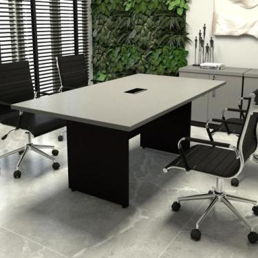 Imagem de Mesa Reunião Corporativa 200cm x 90cm c/ Caixa de Tomada F5 - F5 Offic