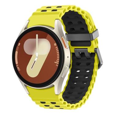 Imagem de Pulseira marinha para Galaxy Watch 7 de 40 mm e 44 mm - Pulseira esportiva de silicone macio sem lacunas para Samsung Watch 7, 6, 5, 4 de 40 mm, 44 mm/6, clássico, 43 mm, 47 mm/4 clássico, 42 mm e 46