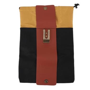 Imagem de Bolsa de Colheita de Couro de Lona Topincn, Bolsa de Avental de Armazenamento de Saco de Pomar para Pomar para o Jardim da Fazenda Ao Ar Livre (BLACK)