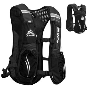 Imagem de TRIWONDER Colete De Corrida Para Homens E Mulheres, Mochila Hidratação, Pacote Água, 5,5L, Leve, Corredor, Maratona, Trilha, Caminhada, Ciclismo (Preto - Apenas Colete)