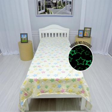 Imagem de Manta Solteiro Infantil Brilha No Escuro Estampas Diversas - Fantasia 