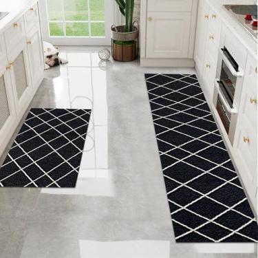 Imagem de Jogo Tapete Cozinha Antiderrapante 48x60 48x120 Oa Ptk M07 - IDEALIZA,