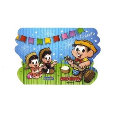 Imagem de Convite de Aniversário Turma do Chico Bento 08 unidades - Festcolor - 