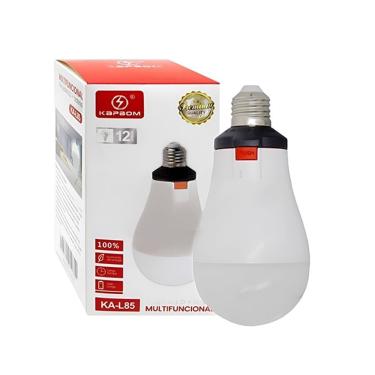 Imagem de Lâmpada Led Recarregável De Emergência Ka-l85 Com Bateria 12h De Uso Econômica E Prática