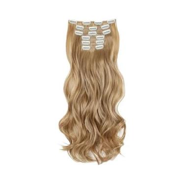 Imagem de Loira Preta 24 Polegadas Longas Extensões De Cabelo Sintético Reto 16 