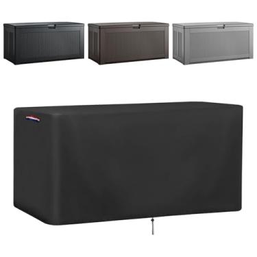 Imagem de Guisong Capa de caixa de armazenamento ao ar livre feita de borracha, à prova d'água, feita de borracha, capas de recipiente de armazenamento ao ar livre, 300 litros, capa de banco de armazenamento de