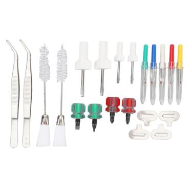 Imagem de Kit de limpeza de máquina de costura Ferramentas profissionais de reparo de máquina de costura completas 21pcs Conjunto com as chaves de fenda Tweezers Rippers para manutenção e