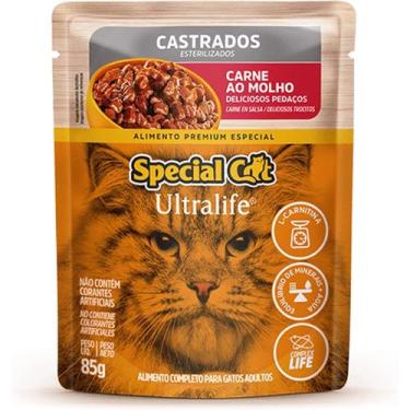 Imagem de Ração Úmida Sachê Special Cat Ultralife Carne ao Molho para Gatos Cast