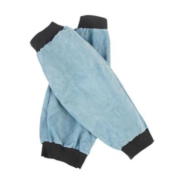 Imagem de shamjina 2x Mangas de Soldagem Proteção de Braço Leve Protetor de Braço de Soldagem Mangas de Jardinagem para Mochila Fábrica Lareira de Fazenda, Azul