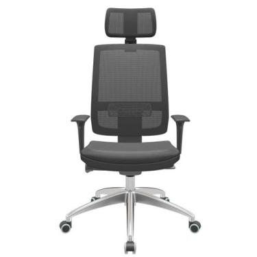 Imagem de Cadeira Office Brizza Tela Preta Com Encosto Assento Facto Dunas Grafi