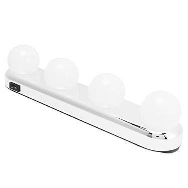 Imagem de Sonew Luz de Espelho de Maquiagem LED Com 4 Lâmpadas e Copo de Sucção para Penteadeira ou Banheiro - Kit de Iluminação Portátil para Fáceis para Facilitar a Instalação