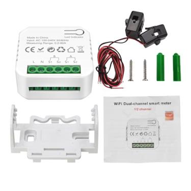 Imagem de Monitor de consumo de energia do medidor de energia inteligente com pinças 80a CT Rastreamento de uso de eletricidade em tempo real para s solares fotovoltaicos de gerenciamento
