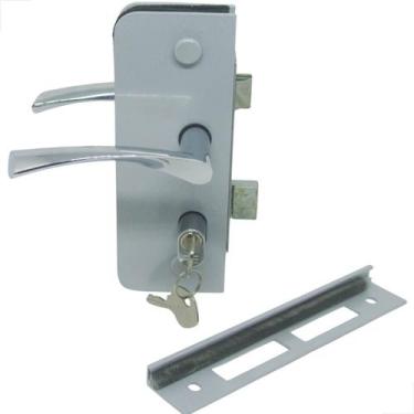 Imagem de Fechadura C/ Maçaneta Porta De Vidro Pivotante 1520ta Fosco - Mettallf