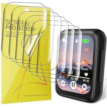 Imagem de Lamshaw Compatível com protetor de tela AiMoonsa, [pacote com 6] Película transparente TPU de cobertura total compatível com AiMoonsa D30 5.1 cm Full Touch Screen MP4 MP3 Player (Pacote TPU-6)