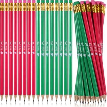 Imagem de Tenceur 72 peças de lembrancinhas de festa de feiticeiro a granel de bruxa lápis de madeira com borracha rosa verde novidade lápis de bruxa para crianças, adolescentes, adultos, sala de aula, presente