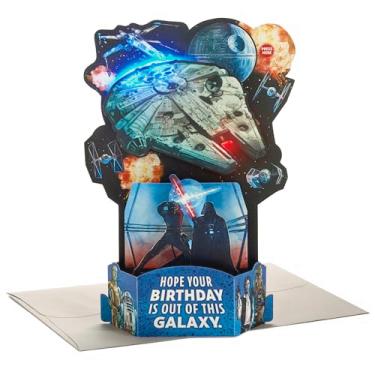 Imagem de Hallmark Cartão de aniversário Pop Up Paper Wonder Star Wars com música (Out of this Galaxy, reproduz o tema Star Wars), 4 de maio