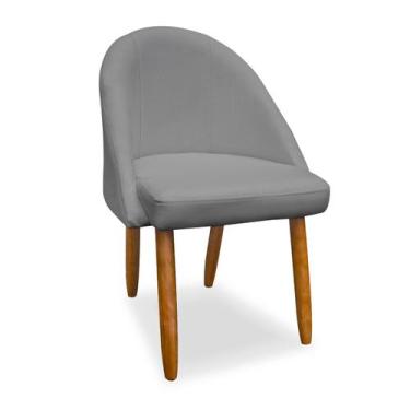 Imagem de Poltrona Cadeira Lua Sala de Jantar- Leo Decor, Cinza