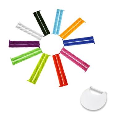 Imagem de GeryVtee 10 pares de cordões para viseira de sol 10 cores de cadarços elásticos de substituição para chapéu de sol de espuma sapatos esportivos (multicoloridos)