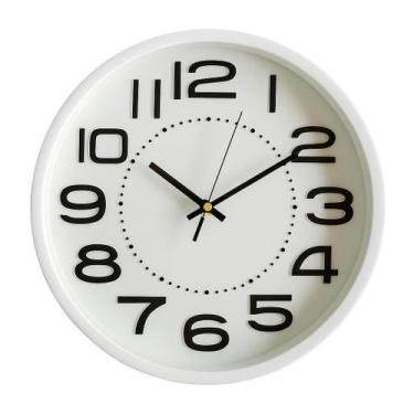 Imagem de Relógio de Parede Redondo Grande 30X30 Analógico Moderno Silencioso De