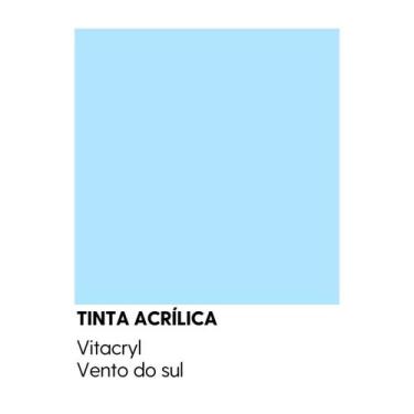 Imagem de Tinta Emborrachada Acetinada Azuis - Vitacryl, Vento do Sul, 3,6 lts