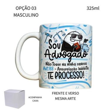 Imagem de Caneca 325ml Flork Advogado Advogada Advocacia - LARANJA E MIMOS