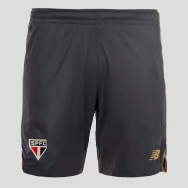 Imagem de Calção Masculino Nb Treino Spfc 2025, Masculino, Cinza Blacktop, M