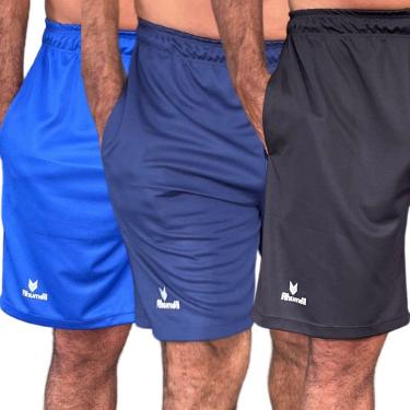 Imagem de Kit Bermudas Dry Academia com Bolso Shorts Esportivo Rhumell-Masculino
