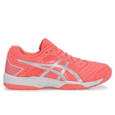 Imagem de Tênis Asics Gel Backhand Coral Cinza e Branco