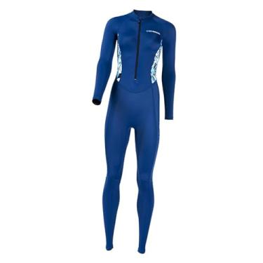 Imagem de Aymzbd Mulheres Adultas Wetsuit Mergulho Terno Proteção Solar Macacão Zíper Frontal Respirável Wetsuit Maiô para Mergulho Livre Verão, azul S