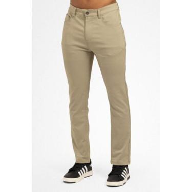 Imagem de Calça Masculina Esporte Fino em Poliamida - Mons, Bege, 44