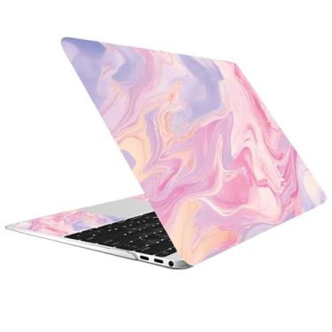 Imagem de CREATCABIN Adesivo de capa de notebook de mármore decalque de PVC para laptop, netbook, PC, notebook, capa universal reutilizável, capa de arte personalizada, mini lista abstrata, 38 x 26 cm