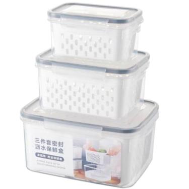 Imagem de Conjunto de 3 Potes Herméticos com Cesto Organizador, Branco