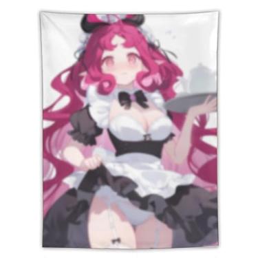 Imagem de LIEGBMEU Tapeçaria de biquíni sexy anime menina 152.4 cm x 203.2 cm interior exterior parede colcha arte decoração de tapeçaria caprichosa, AF421