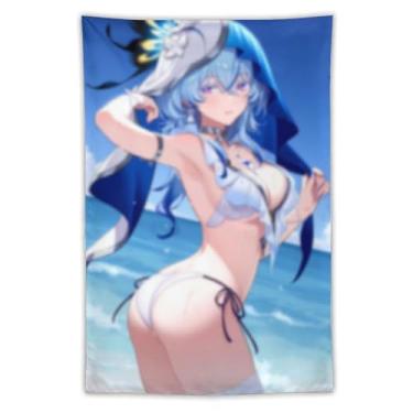 Imagem de LIEGBMEU Sexy Bikini Hot Anime Girl Tapeçaria 101.6 cm x 152.4 cm Interior Exterior Wall Quilt Art Decoração de Tapeçaria Caprichosa, AE40