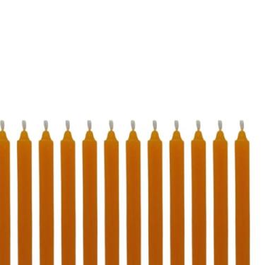 Imagem de VELAS OLIVEIRA, Velas Palito Branca/Colorida Por Kilo 32 Velas - 18cm Parafina Pura (Laranja)