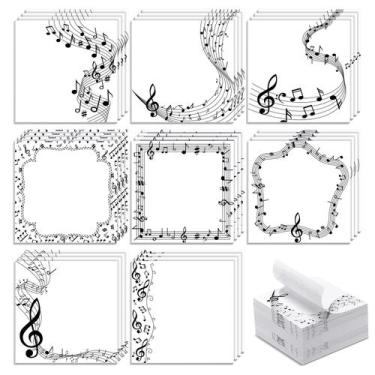 Imagem de Pacote de 8 estilos com tema musical Sticky Notes TaoBary, 3 x 3 poleg