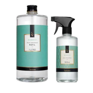 Imagem de Kit Agua Spray 500ml + Refil 1 Litro Peonia Garden Via Aroma Para Casa