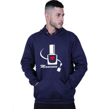 Imagem de Moletom Unissex Canguru Manicure Profissão - Lafre, Azul marinho, GG