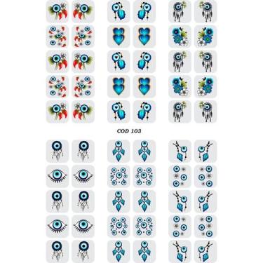 Imagem de 120  Adesivos 3d para unha OLHO GREGO COD S-2 - Paty Adesivos