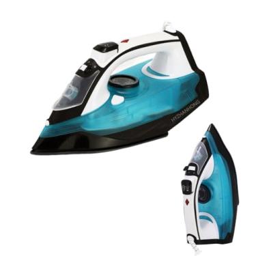 Imagem de Ferro a vapor doméstico de aço inoxidável, aquecimento rápido com tanque de água destacável, ferro a vapor dobrável para roupas, roupas, cortinas, roupa de cama (2300W)