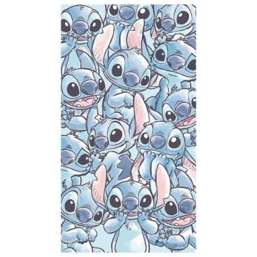 Imagem de Toalha de Banho Döhler Velour Stitch 70x130cm, Azul