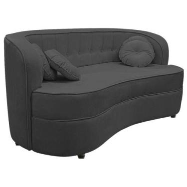 Imagem de Sofá Curvo 2 Lugares Orgânico Sala Recepção Escritório Decorativo Luxo